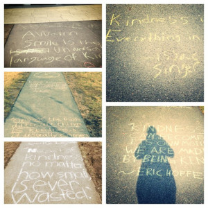 Sidewalk quotes inspired by WONDER by R.J. Palacio. The boys are ...