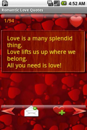 Romantic Love Quotes - screenshot