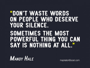 Quotes about Staying Silence
