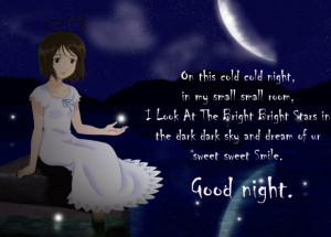 Good Night wishes make her night beautiful.