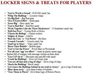 Football Spirit Slogans Spirit treat slogans. via andrea boufford