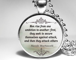 Niccolo Machiavelli Quote Necklace - 