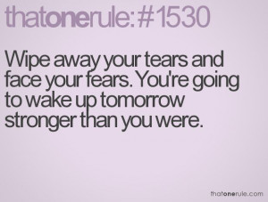 the tears will leave you strong