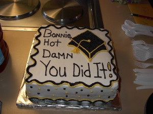 graduation cake below is a picture of the cake that i made for my ...
