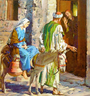 Jesus - Lc 2, 4 buscando María y José hospedaje y no había lugar ...