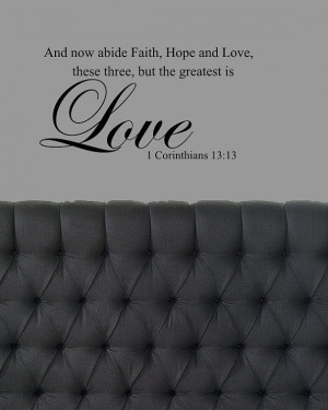 ... Verse about love, Family quote decal, Laundry Room decal, Bedroom wall