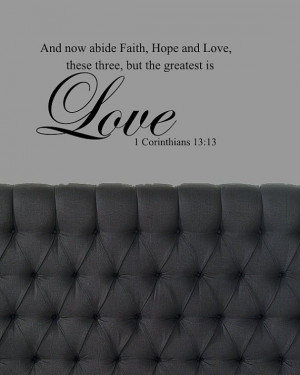 ... Verse about love, Family quote decal, Laundry Room decal, Bedroom wall