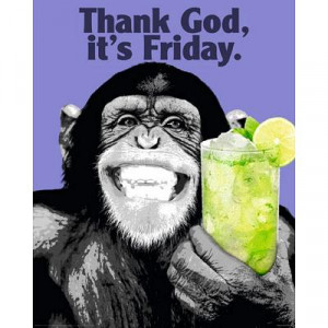 The Chimp Friday Tgif Funny Poster