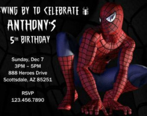 Spiderman Invitation - Superhero Invitation - Super kid Invite ...
