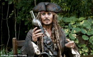 Johnny Depp as Captain Jack Sparrow in a video teaser for Pirates Of ...