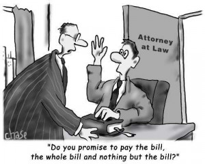lawyer swears in a new client as if in court, 