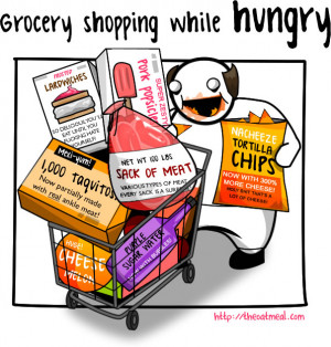 Grocery Shopping Cartoon