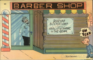 Barber shop Jess Meltsner Comic, Funny