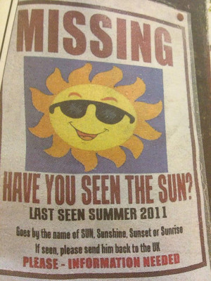 Goes by the name of SUN, Sunshine, Sunset or Sunrise...