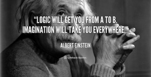 albert einstein quote about logic and imagination wiseimage