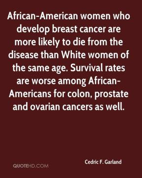 Cedric F. Garland - African-American women who develop breast cancer ...