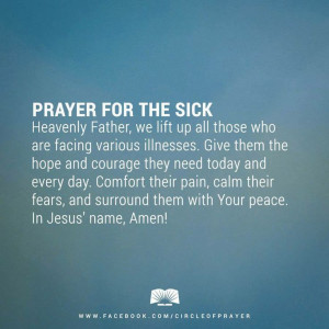prayer for the sick