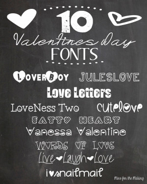 Valentines Day Quotes For Coworkers 10 valentines day fonts