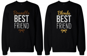 ... and Blonde Best Friend Matching BFF Pullover Sweaters: Clothing