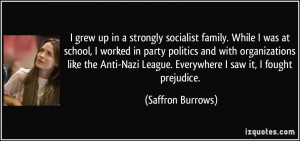 grew up in a strongly socialist family. While I was at school, I ...