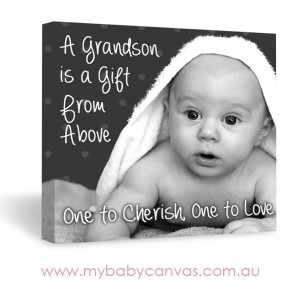 Grandson | Quote Canvas Design | My Baby Canvas | Square