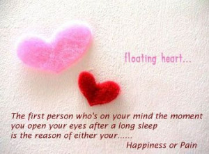 The first person who’s on your mind the moment… How true!