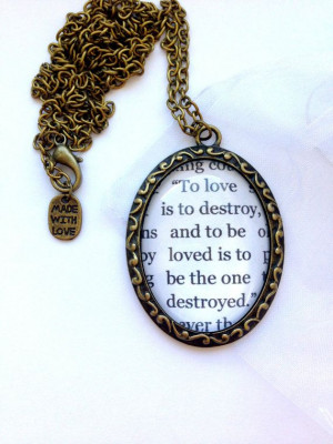 Instruments City Of Bones Inspired Necklace - With Quote 
