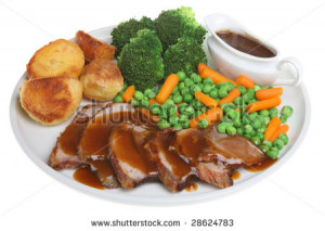 Meat and gravy Stock Photos, Illustrations, and Vector Art