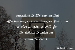 basketball-Basketball is like war in that offensive weapons are ...