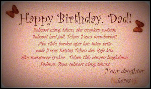 Birthday Quotes For Daddy From Daughter ~ Happy Birthday Daddy Quotes ...