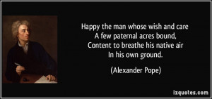 and care A few paternal acres bound, Content to breathe his native ...