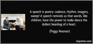 sweep! A speech reminds us that words, like children, have the power ...