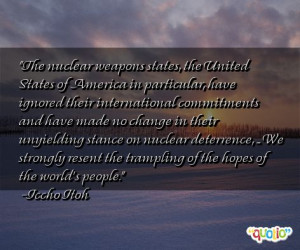 the nuclear weapons states the united states of america in particular ...