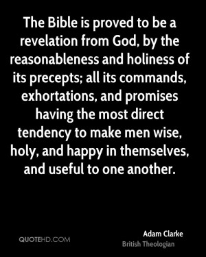 The Bible is proved to be a revelation from God, by the reasonableness ...