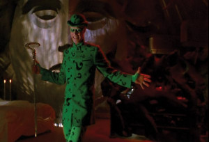 As you can see, Carrey’s costume was plagued with question marks ...