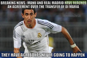 ... United have reached an agreement for transfer of Angel Di Maria