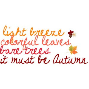 QUOTES: Light breeze, colorful leaves