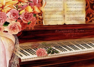 Romantic Painting of Piano