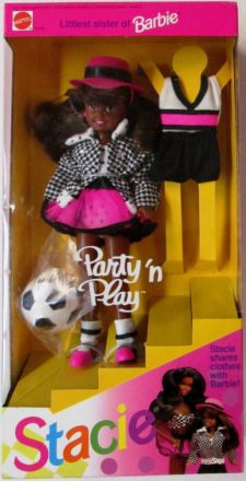 Play African American Stacie Doll Little Sister Barbie New