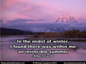 QUOTE & POSTER: In the midst of winter, I found there was within me an ...
