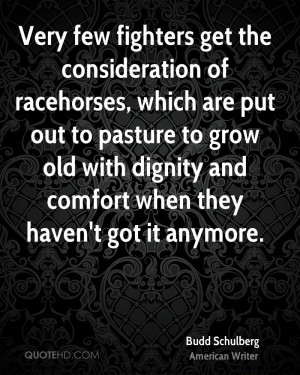Very few fighters get the consideration of racehorses, which are put ...