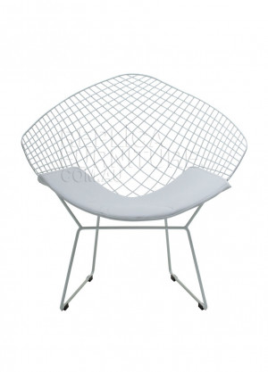 Harry Bertoia Wire Side Chair White Cushion