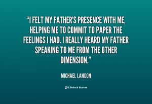 Michael Landon Remember Me Quote