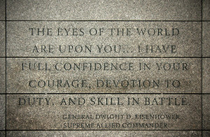Quote Of Eisenhower In Normandy American Cemetery And Memorial ...