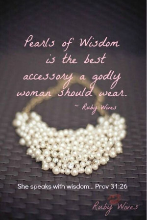 Pearls of wisdom...