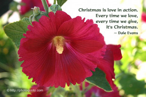 Christmas is love in action. Every time we love, every time we give ...