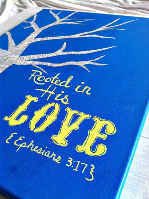 Rooted in Love Canvas Painting Blue/ by RusticGraceuponGrace, $44.99