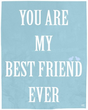 Best friends art print, emotional quote wall art, gift for a friend ...