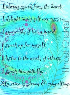 ... chakra chakra affirmations chakras ayurveda affirmation throat 5th