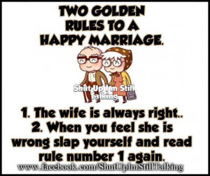 Two Golden Rules To A Happy Marriage